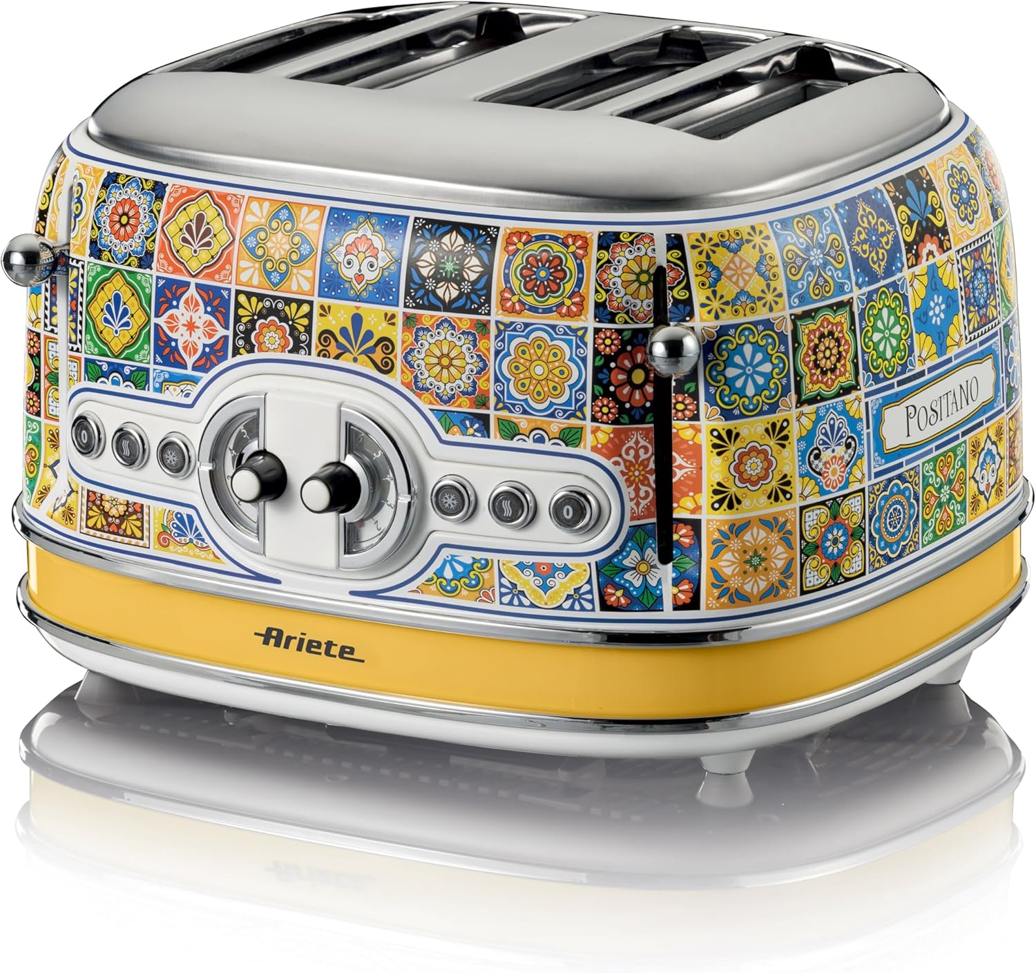 816MxEG-rYL._AC_SL1500_ توستر چهار اسلایس آریته طرح پسیتانو مدل 156 ا Ariete Toaster 156 Positano, Mediterranean design - Image 1