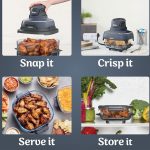 هواپز نینجا مدل  FN101GY بدون روغن ظرفیت 3.8 لیتر ا NINJA Crispi FN101GY fryer, capacity 3.8 liters - Image 3
