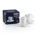 فنجان‌های کاپوچینو چینی 270 میلی‌لیتر مجموعه 2 عددی دلونگی مدل DLSC309 ا Porcelain cappuccino cups, 270 ml, set of 2