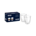 فنجان دوجداره 2 عددی دلونگی اسپرسو 270 میل مدل DLSC311 ا Double wall cappuccino glasses, 270 ml, set of 2