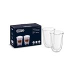 فنجان دوجداره 2 عددی دلونگی اسپرسو 330 میل مدل DLSC312 ا Double wall espresso glasses, 330 ml, set of 2