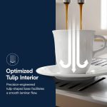 فنجان‌های کاپوچینو چینی 270 میلی‌لیتر مجموعه 2 عددی دلونگی مدل DLSC309 ا Porcelain cappuccino cups, 270 ml, set of 2 - Image 3