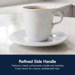 فنجان‌های کاپوچینو چینی 270 میلی‌لیتر مجموعه 2 عددی دلونگی مدل DLSC309 ا Porcelain cappuccino cups, 270 ml, set of 2 - Image 4
