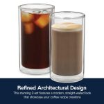 ست 2تایی لیوان قهوه 300ml دلونگی مدل DLSC325 ا Double wall cold brew glasses, 300 ml, set of 2 - Image 3