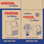 یخساز استیل 36 کیلویی نوا مدل 8004 ا NOVA NIM-8004-36-S ice maker 36KG - تصویر 4