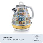 کتری برقی آریته طرح پسیتانو مدل ART2869  ا ARIETE VINTAGE KETTLE Positano 2000W 1,7 LITERS 2869 - Image 9